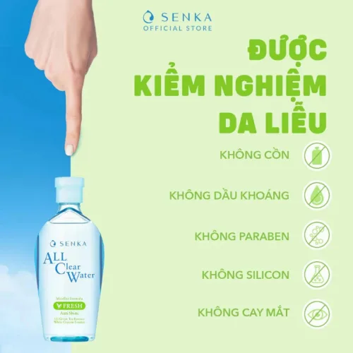 Nơi lấy sỉ nước Tẩy Trang Senka All Clear Micellar Fresh Màu Xanh Lá 230ml - Dành Cho Da Dầu Nhờn