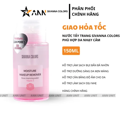 Nước Tẩy Trang Sivanna Colors Moisture Makeup Remover 150ml Cho Da Nhạy Cảm