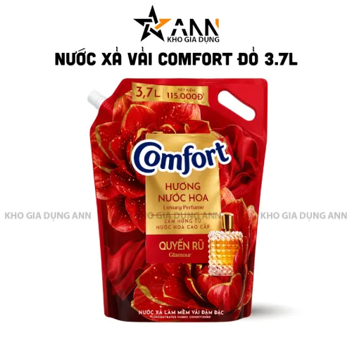 Shop sỉ nước Xả Vải COMFORT Hương Nước Hoa Quyến Rũ 3,7 Lít - Túi Đỏ