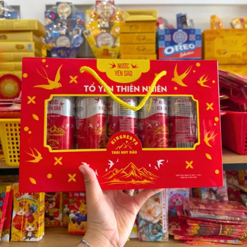 Nước yến sào Kingnests Thái Huy Bảo tổ yến thiên nhiên, 180ml, 5 lon