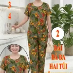Bộ bà ba Thành Đạt TD 234 gồm áo tay ngắn và quần dài