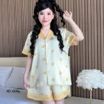 Nguồn hàng sỉ đồ Bộ Ngủ Nữ Họa Tiết Đơn Giản Mặc Mát Thoải Mái Size Thường 40–60kg