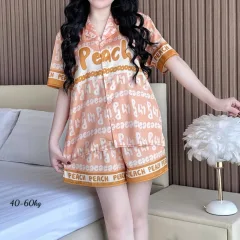 Nguồn hàng sỉ đồ Bộ Ngủ Nữ Họa Tiết Đơn Giản Mặc Mát Thoải Mái Size Thường 40–60kg