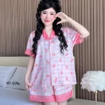 Nguồn hàng sỉ đồ Bộ Ngủ Nữ Họa Tiết Đơn Giản Mặc Mát Thoải Mái Size Thường 40–60kg