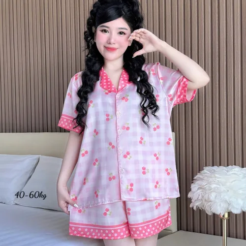 Nguồn hàng sỉ đồ Bộ Ngủ Nữ Họa Tiết Đơn Giản Mặc Mát Thoải Mái Size Thường 40–60kg