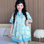 Nguồn hàng sỉ đồ Bộ Ngủ Nữ Họa Tiết Đơn Giản Mặc Mát Thoải Mái Size Thường 40–60kg