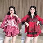 Bộ đồ ngủ nữ big size 50–75kg họa tiết đơn giản, mặc mát và thoải mái