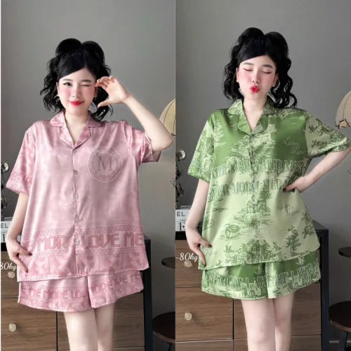 Đồ Bộ Ngủ Tay Ngắn Quần Đùi Nữ Họa Tiết Sang Trọng Mặc Mịn Mát Thoải Mái Big Size 50–80kg – một lựa chọn đáng tham khảo trong đồ bộ quần đùi