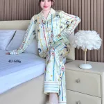 Nơi lấy sỉ đồ Bộ Ngủ Nữ - Đồ Bộ Tay Dài Quần Dài Họa Tiết Đơn Giản Mặc Mát Thoải Mái Size Thường 40–60kg