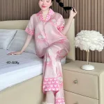 Pijama nữ quần dài tay ngắn họa tiết đơn giản size 40–60kg