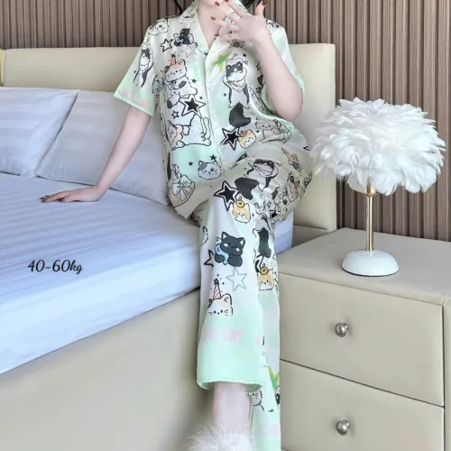 Pijama nữ quần dài tay ngắn họa tiết đơn giản size 40–60kg