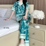 Pijama nữ quần dài tay ngắn họa tiết đơn giản size 40–60kg