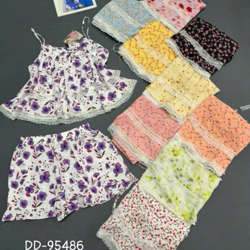 Đồ bộ nữ 2 dây quần đùi chất mango mặt mát DD-95486