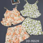 Nguồn hàng sỉ đồ bộ nữ 2 dây quần đùi hoa vải mango DD-95539