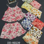Nguồn hàng sỉ đồ bộ nữ 2 dây quần đùi hoa vải mango DD-95539