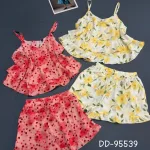 Nguồn hàng sỉ đồ bộ nữ 2 dây quần đùi hoa vải mango DD-95539