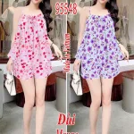 Bộ đồ nữ hai dây quần đùi vải mango họa tiết hoa DD-95548