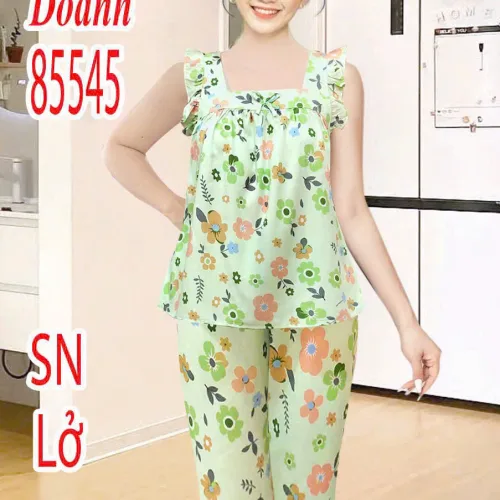 Chuyên sỉ đồ bộ nữ áo sát nách quần đùi vải tole DD-85545