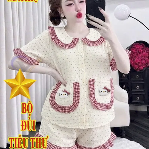 Shop sỉ đồ bộ nữ áo tay ngắn quần đùi áo bèo QV-95026