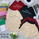 Nguồn hàng sỉ đồ bộ nữ áo tay ngắn quần đùi chất cotton xịn YM-1526