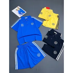 Bộ Nữ Áo Thun Có Cổ Tay Ngắn Quần Đùi Sọc Size 45-62kg