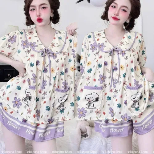 Bộ đồ nữ Phúc Tâm mặc nhà cổ sen, latin in 5D mã 25-71 G110S1234