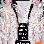 Bộ đồ nữ Phúc Tâm mặc nhà cổ sen, latin in 5D mã 25-71 G110S1234