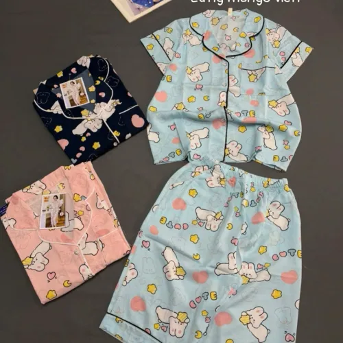 Đồ bộ pijama nữ tay ngắn quần lửng MT-9579 nhiều size