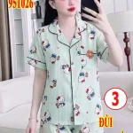 Chỗ sỉ đồ bộ nữ pijama tay ngắn quần đùi vải cotton hàn MT-951026