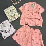 Chỗ sỉ đồ bộ nữ pijama tay ngắn quần đùi vải cotton hàn MT-951026