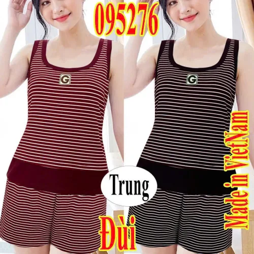 Bộ đồ nữ thun borip TS-95276 gồm áo sát nách và quần đùi