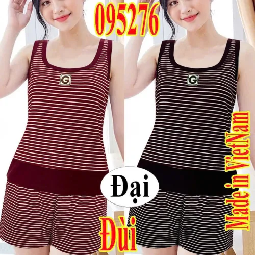 Bộ đồ nữ thun borip TS-95276 gồm áo sát nách và quần đùi
