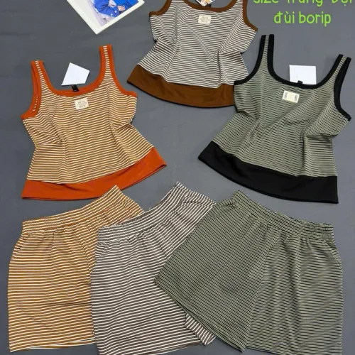Bộ đồ nữ thun borip TS-95276 gồm áo sát nách và quần đùi