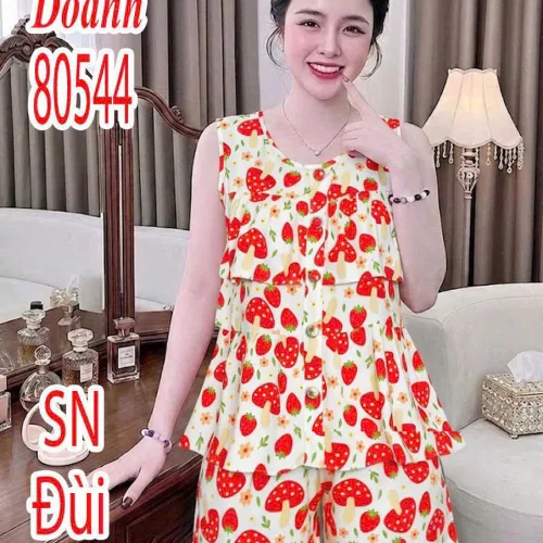 Bộ đồ nữ tole SN DD-80544 gồm áo sát nách và quần đùi