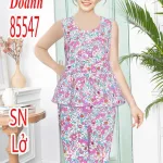Bộ nữ sát nách, quần lỡ vải tole DD-85547 freesize 45-60kg