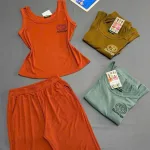 Nguồn hàng sỉ đồ bộ nữ sát nách quần ngố chất cotton 2 da XS-909589