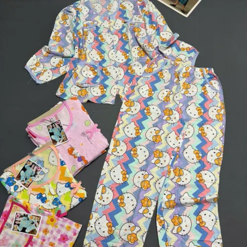 Bộ mặc nhà nữ baby doll tay dài quần dài vải tole QV-15026