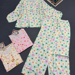 Chuyên sỉ đồ bộ nữ tay dài quần dài vải tole baby doll QN-0517