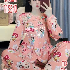Đồ bộ nữ Dd-15540 tay dài, quần dài vải tole