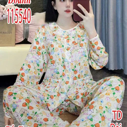 Đồ bộ nữ Dd-15540 tay dài, quần dài vải tole