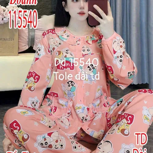 Đồ bộ nữ Dd-15540 tay dài, quần dài vải tole
