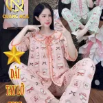 Nơi lấy sỉ đồ bộ nữ tay lở quần dài vải tole  QN-1526