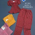 Chuyên sỉ đồ bộ nữ tay ngắn quần dài áo dập ly MT-1563