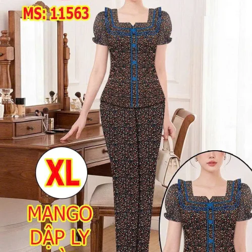 Chuyên sỉ đồ bộ nữ tay ngắn quần dài áo dập ly MT-1563