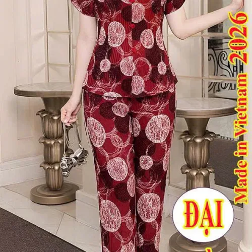 Nơi lấy sỉ đồ bộ nữ tay ngắn quần dài Dài đại dập ly mango KU-2026