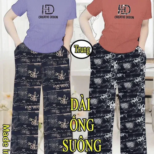 Shop sỉ đồ bộ nữ tay ngắn quần dài suông KH-05411