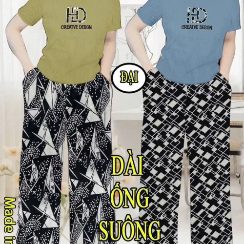 Shop sỉ đồ bộ nữ tay ngắn quần dài suông KH-05411