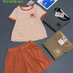 Bộ đồ nữ cotton KH-95411 gồm áo tay ngắn và quần đùi