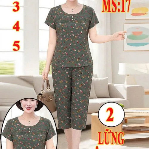 Nguồn hàng sỉ đồ bộ nữ tay ngắn quần lửng TĐ-1726 quần lửng