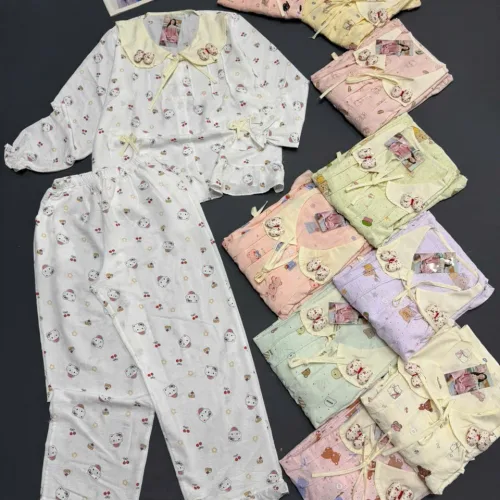 Shop sỉ đồ bộ nữ tiểu thư tay dài cotton hàn không giãn  HT-15236 - 115236